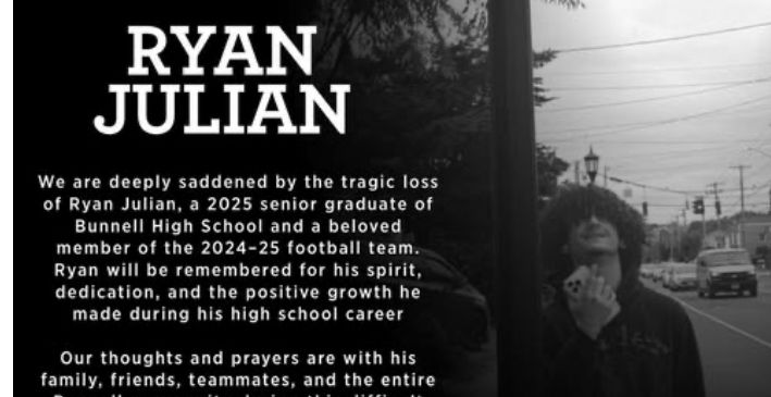 Stratford Community Mourns the Tragic Loss of Bunnell High Student, Ryan Julian