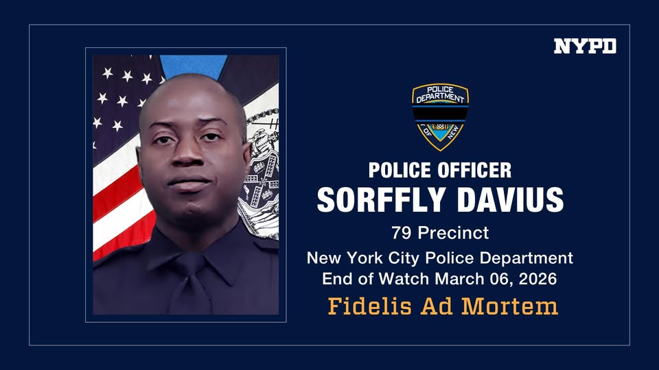 NYPD and Nation Mourn Officer Sorffly Davius After Death During Overseas Deployment